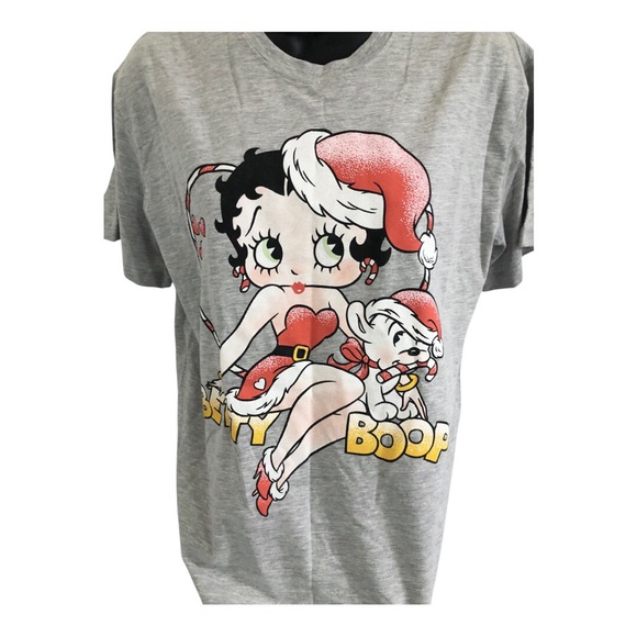 Betty Boop festive betty boop in red Christmas holiday dress tshirt size large - Picture 4 of 8